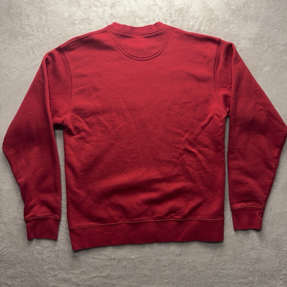 Cor Jesu Big Cotton Sweatshirt Mens M Red Crewneck Embroidered Spellout Pullover - Picture 8 of 12